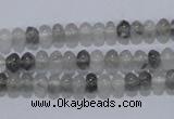 CCQ66 15.5 inches 4*6mm rondelle cloudy quartz beads wholesale