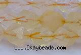 CCR314 15.5 inches 12mm faceted nuggets citrine gemstone beads