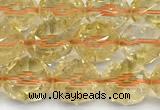 CCR417 15 inches 10mm faceted nuggets citrine beads
