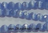 CCT346 15 inches 5mm faceted round cats eye beads wholesale