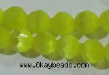 CCT375 15 inches 8mm faceted round cats eye beads wholesale