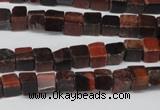 CCU49 15.5 inches 6*6mm cube red tiger eye beads wholesale