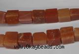 CCU68 15.5 inches 8*8mm cube red aventurine beads wholesale