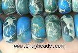 CDE1281 15.5 inches 6*10mm rondelle sea sediment jasper beads
