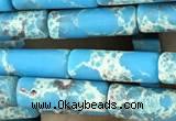 CDE1475 15.5 inches 4*13mm tube synthetic sea sediment jasper beads