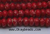 CDE2617 15.5 inches 7*10mm rondelle dyed sea sediment jasper beads