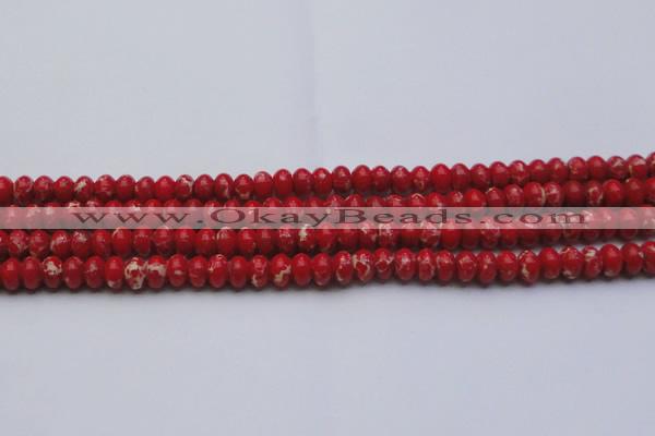 CDE2618 15.5 inches 8*12mm rondelle dyed sea sediment jasper beads