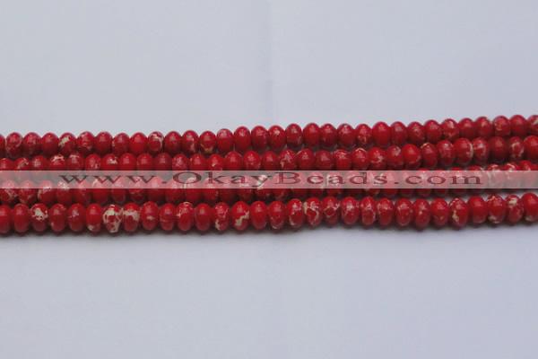 CDE2619 15.5 inches 10*14mm rondelle dyed sea sediment jasper beads