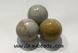 CDN1114 30mm round picasso jasper decorations wholesale