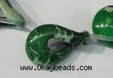 CDT980 15.5 inches 19*29mm petal shaped dyed aqua terra jasper beads