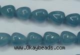 CEQ44 15.5 inches 9*11mm teardrop blue sponge quartz beads
