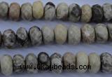 CFA210 15.5 inches 6*10mm faceted rondelle chrysanthemum agate beads