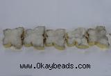 CFG1190 7.5 inches 40*45mm - 45*55mm butterfly druzy agate beads