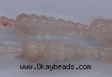 CFG753 15.5 inches 10*35mm carved teardrop natural pink quartz beads