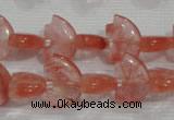 CFG785 15.5 inches 10*15mm carved animal cloudy quartz beads