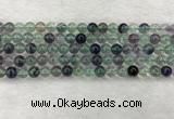 CFL1461 15.5 inches 6mm round A grade fluorite gemstone beads