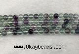 CFL1472 15.5 inches 8mm round AA grade fluorite gemstone beads