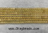 CFL1506 15.5 inches 4mm round yellow fluorite gemstone beads