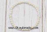 CGB7239 4mm tiny ivory jade beaded meditation yoga bracelets