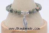 CGB7796 8mm rhyolite bead with luckly charm bracelets wholesale