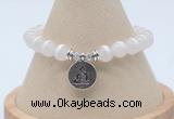CGB7830 8mm Tibetan agate bead with luckly charm bracelets