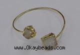 CGB895 12mm - 14*15mm freeform druzy agate gemstone bangles