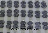 CGC156 8*10mm oval druzy quartz cabochons wholesale