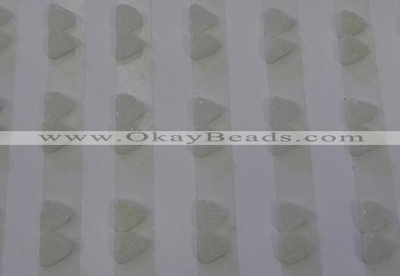 CGC65 8*8mm triangle druzy quartz cabochons wholesale