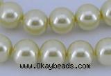 CGL91 2PCS 16 inches 25mm round dyed plastic pearl beads wholesale
