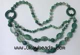 CGN600 23.5 inches striped agate gemstone beaded necklaces