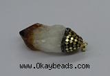 CGP3206 25*45mm - 28*50mm nuggets citrine gemstone pendants