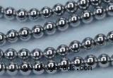 CHE424 15.5 inches 6mm round plated hematite beads wholesale