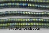 CHE683 15.5 inches 1*4mm tyre matte plated hematite beads