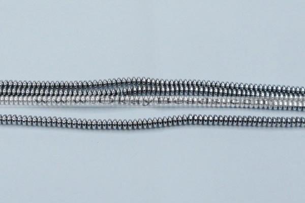 CHE727 15.5 inches 2*4mm rondelle plated hematite beads wholesale