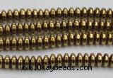 CHE729 15.5 inches 2*4mm rondelle plated hematite beads wholesale