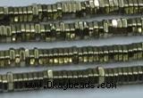 CHE914 15.5 inches 1*3mm hexagon plated hematite beads wholesale
