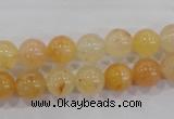 CHJ03 15.5 inches 8mm round honey jade stone beads wholesale
