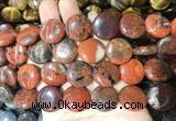 CIBS33 15 inches 20mm coin brecciated jasper beads wholesale