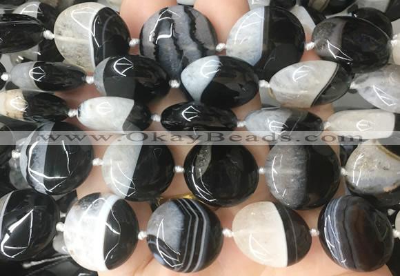 CIBS62 15 inches 20mm coin Agate gemstone beads wholesale
