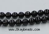 CJB02 16 inches 6mm round natural jet gemstone beads wholesale