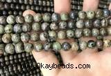 CJB316 15.5 inches 8mm round orange dendritic jade beads