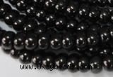 CJB48 15.5 inches 4*6mm rondelle natural jet gemstone beads