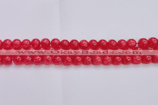 CKQ319 15.5 inches 14mm round dyed crackle quartz beads wholesale