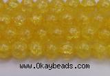 CKQ322 15.5 inches 6mm round dyed crackle quartz beads wholesale