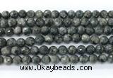 CLB1211 15.5 inches 6mm faceted round black labradorite gemstone beads