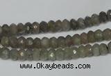 CLB178 15.5 inches 4*6mm faceted rondelle labradorite beads