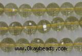 CLQ163 15.5 inches 10mm faceted round natural lemon quartz beads