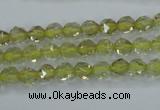 CLQ301 15.5 inches 6mm faceted nuggets lemon quartz beads