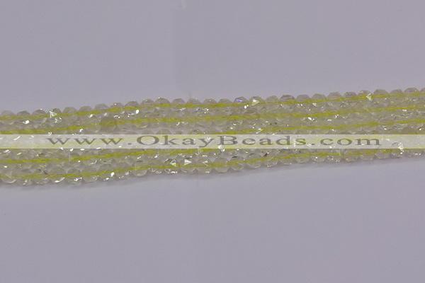 CLQ311 15.5 inches 6mm faceted nuggets lemon quartz beads
