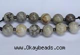 CLS252 7.5 inches 30mm round large chrysanthemum agate beads